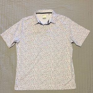 Callaway Golf White and Blue Patterned Polo Shirt